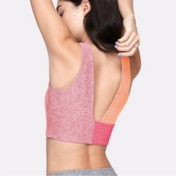 Outdoor Voices • Venus Colorblock Pink Peach Sports Bra - Picture 1 of 4